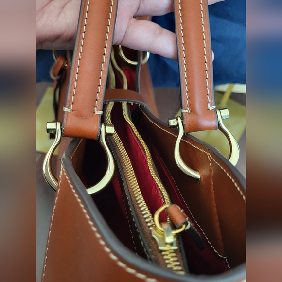 EUC Alto CAMILLA Dooney & Bourke Brown Leather Satchel Bag - Picture 12 of 16